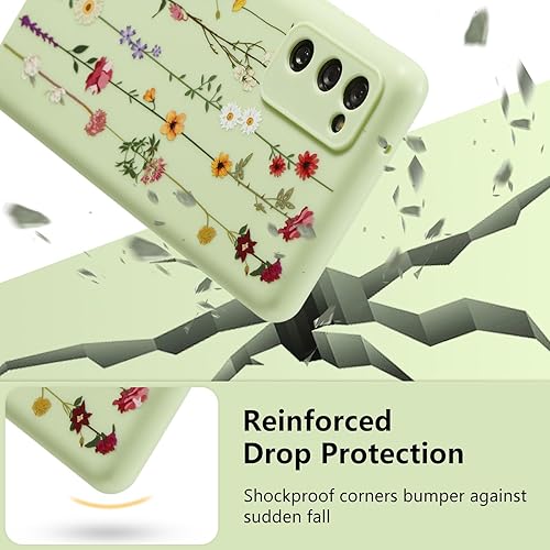 Vista 244 de ZTOFERA Funda protectora delgada para Samsung Galaxy S21 FE 5G, bonito diseño de flores para niñas y mujeres, funda protectora delgada para Galaxy