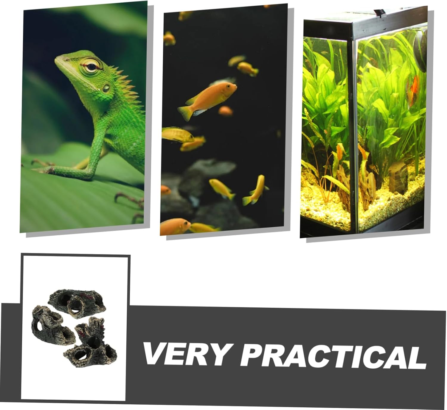 Aquarium Wood Hideout Set Resin Artificial Tree for Fish Tank Hiding Spots