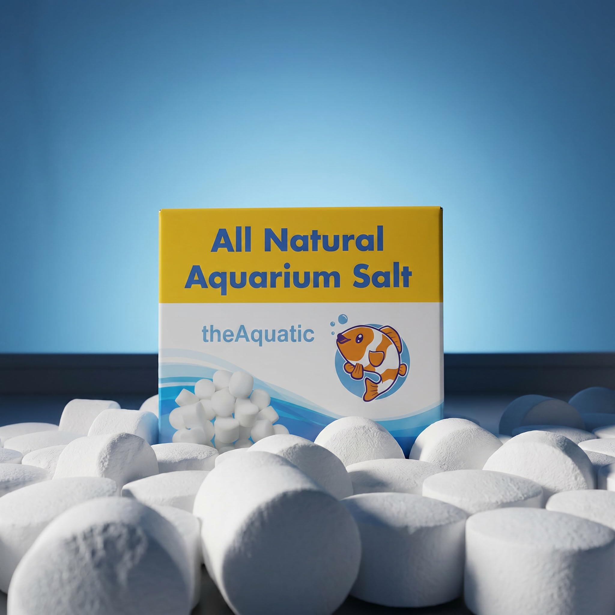 Sal de acuario premium, tabletas de agua dulce para tratamientos de agua de acuario, suministros esenciales (40 tabletas)