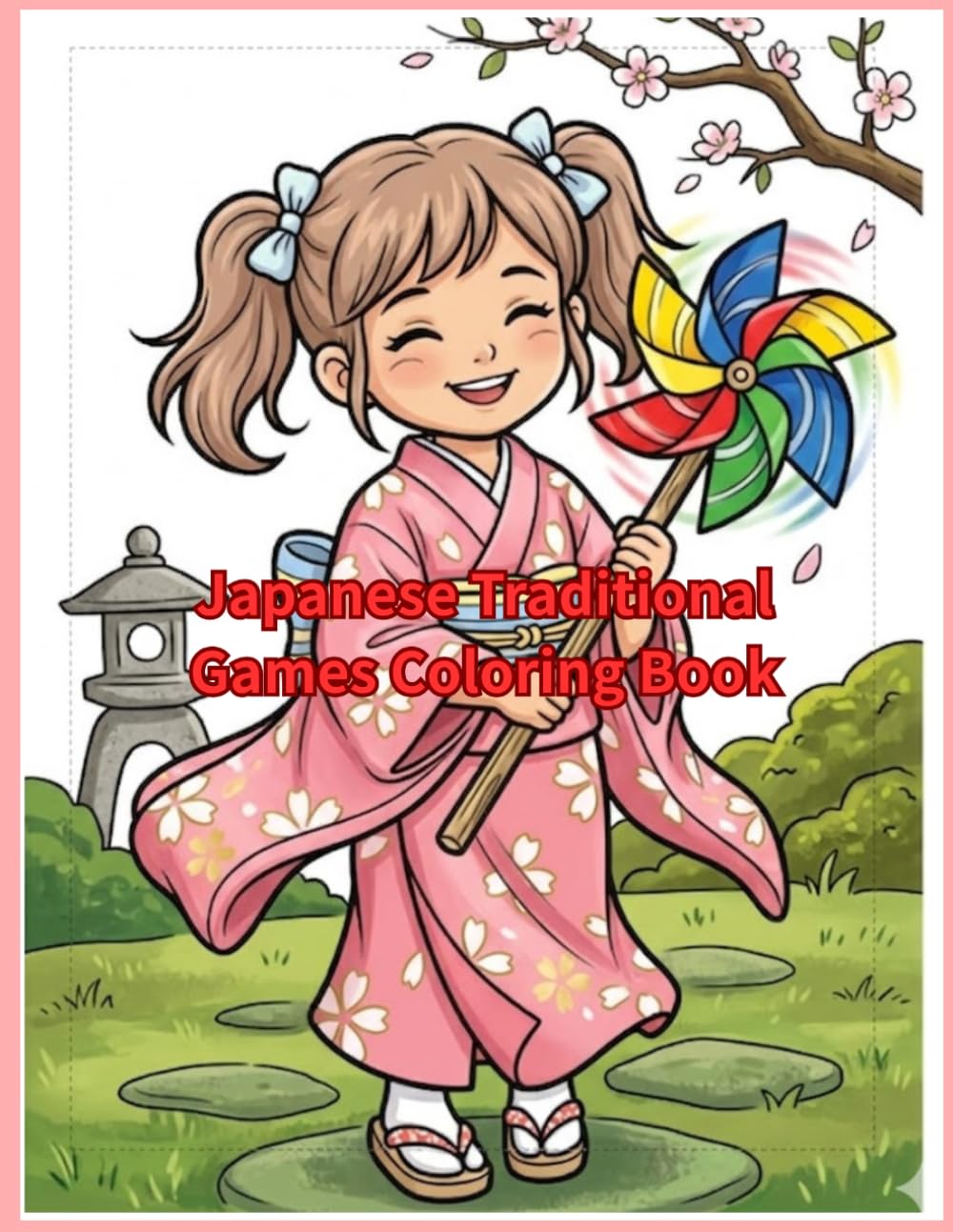 Japanese Traditional Games Coloring Book