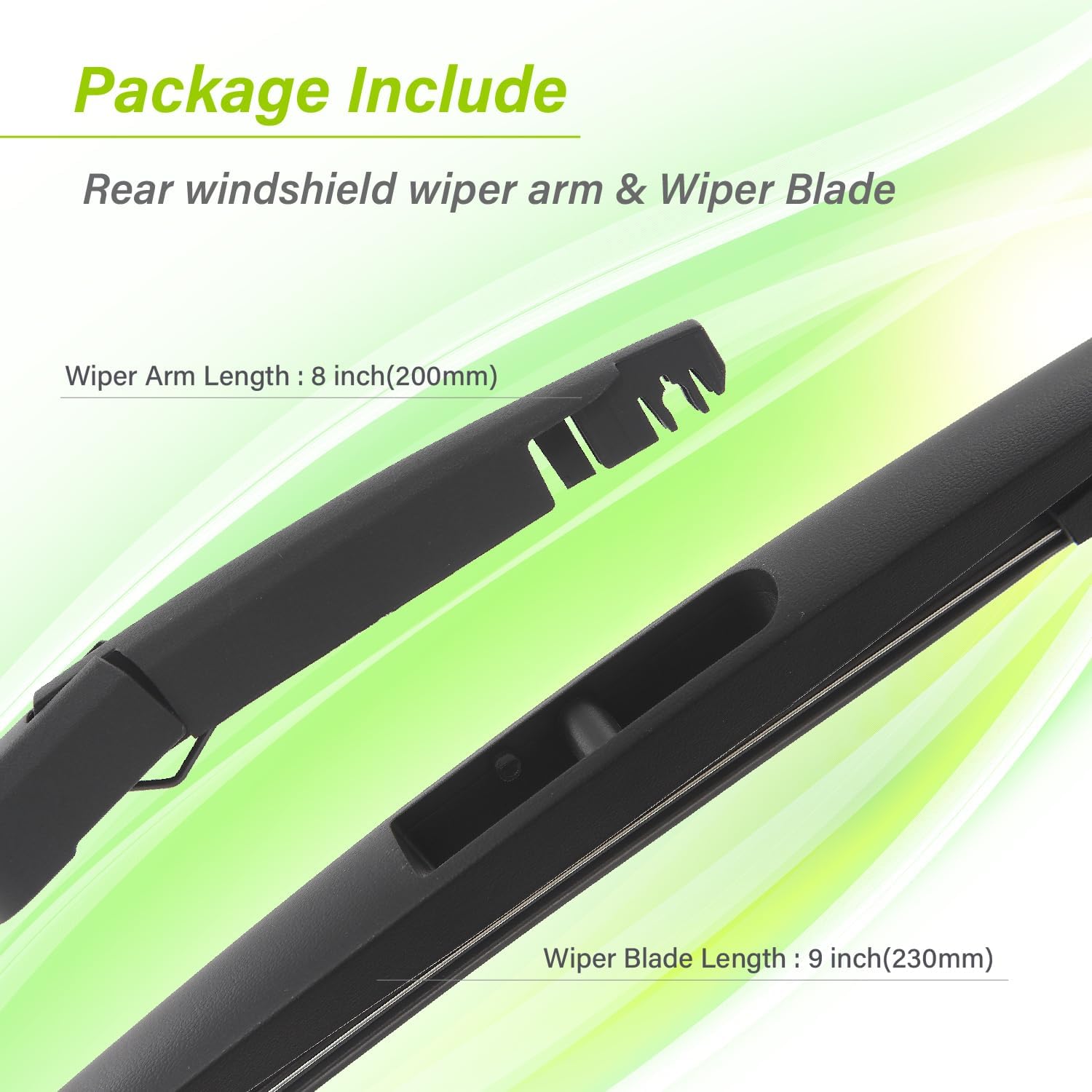 LKK Rear Windshield Wiper Arm Blade Kit Compatible with Chevrolet Chevy Spark Hatchback 2016-2022 Rear Window Wiper Assembly Set