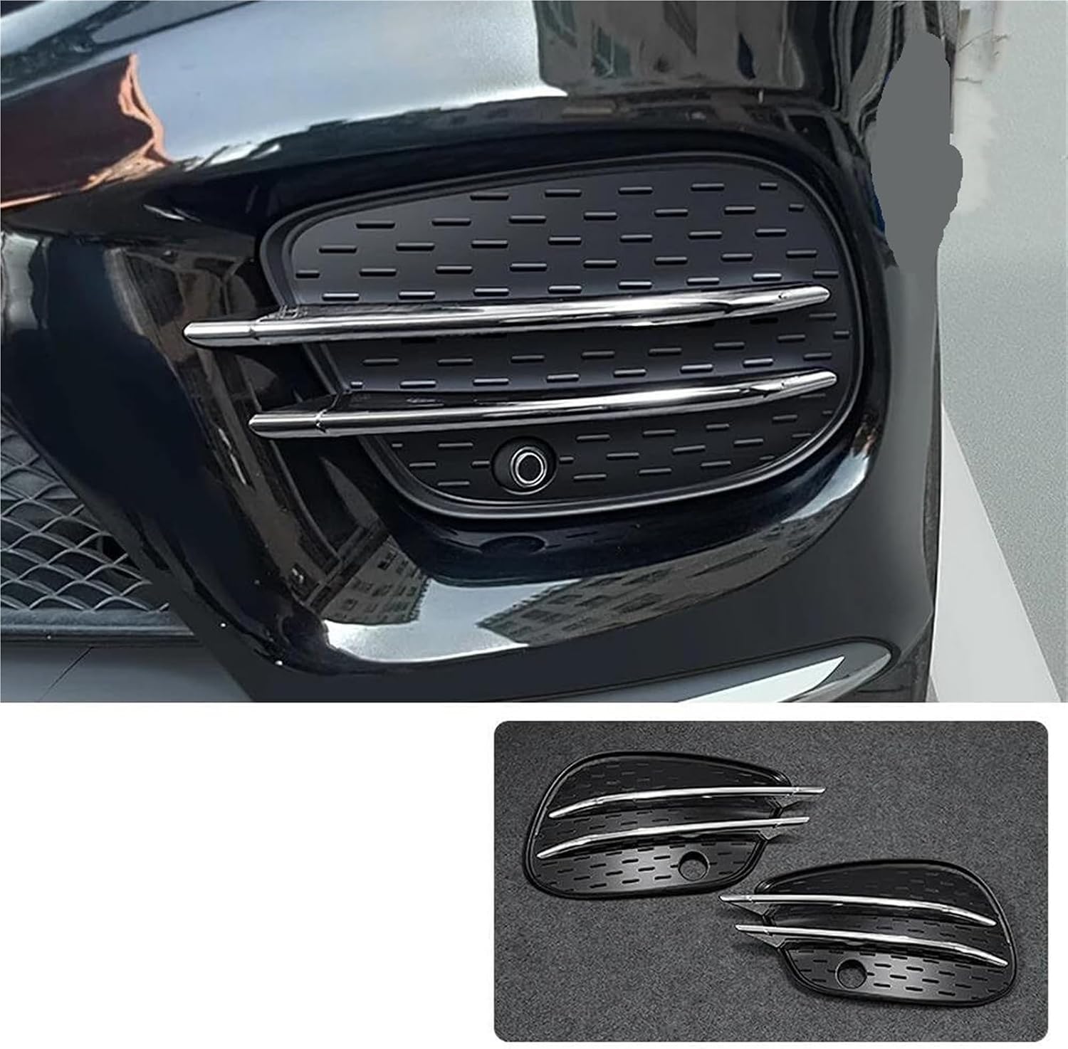 Front Bumper Fog Light Grille Trim Fog Light Cover For Mercedes For Benz Gle Gls For Coupe W166 X166 C292