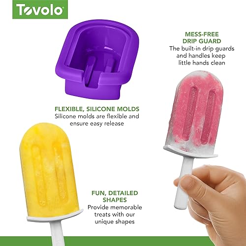 Miniatura 7 de Tovolo - Moldes apilables para paletas con palitos, paquete de 4, moldes para paletas de liberación fácil, moldes para paletas de hielo
