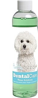 Healthy Breeds Dog Dental Care Water Additive for Bichon Frise - Helps Freshen Breath, Reduce Plaque & Control Tartar - Mint Flavor - 8 oz