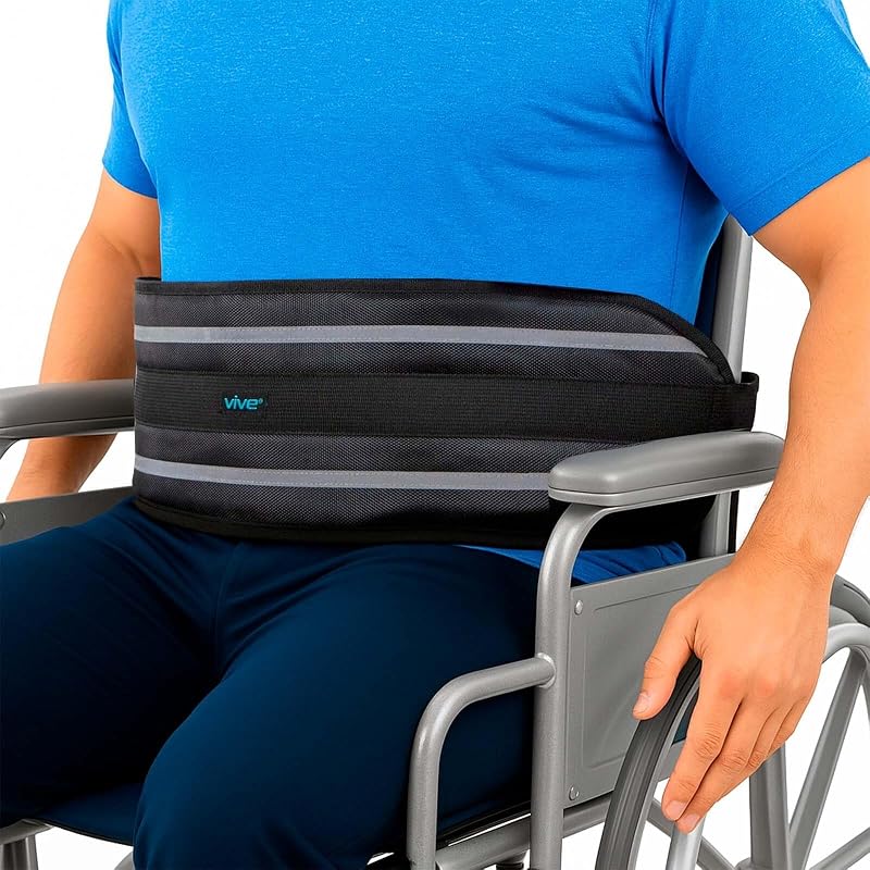 Vive Wheelchair Seatbelt - Safety Belt for the Elderly - Harness for Adults | Adjustable Straps for Chair/Bed Restraint - Patients Care - Falling Out Prevention - for the Elderly, Pregnant & Paralyzed