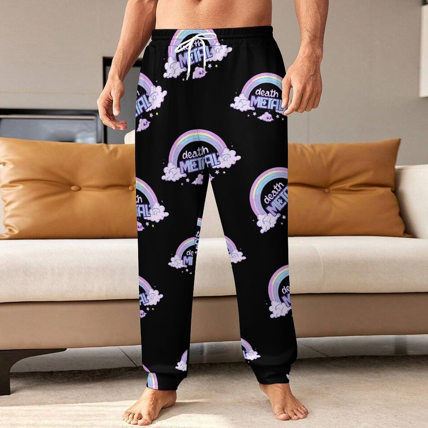 Death Metal Rainbow Men's Sweatpants Athletic Lounge Pants with Pockets Bottom