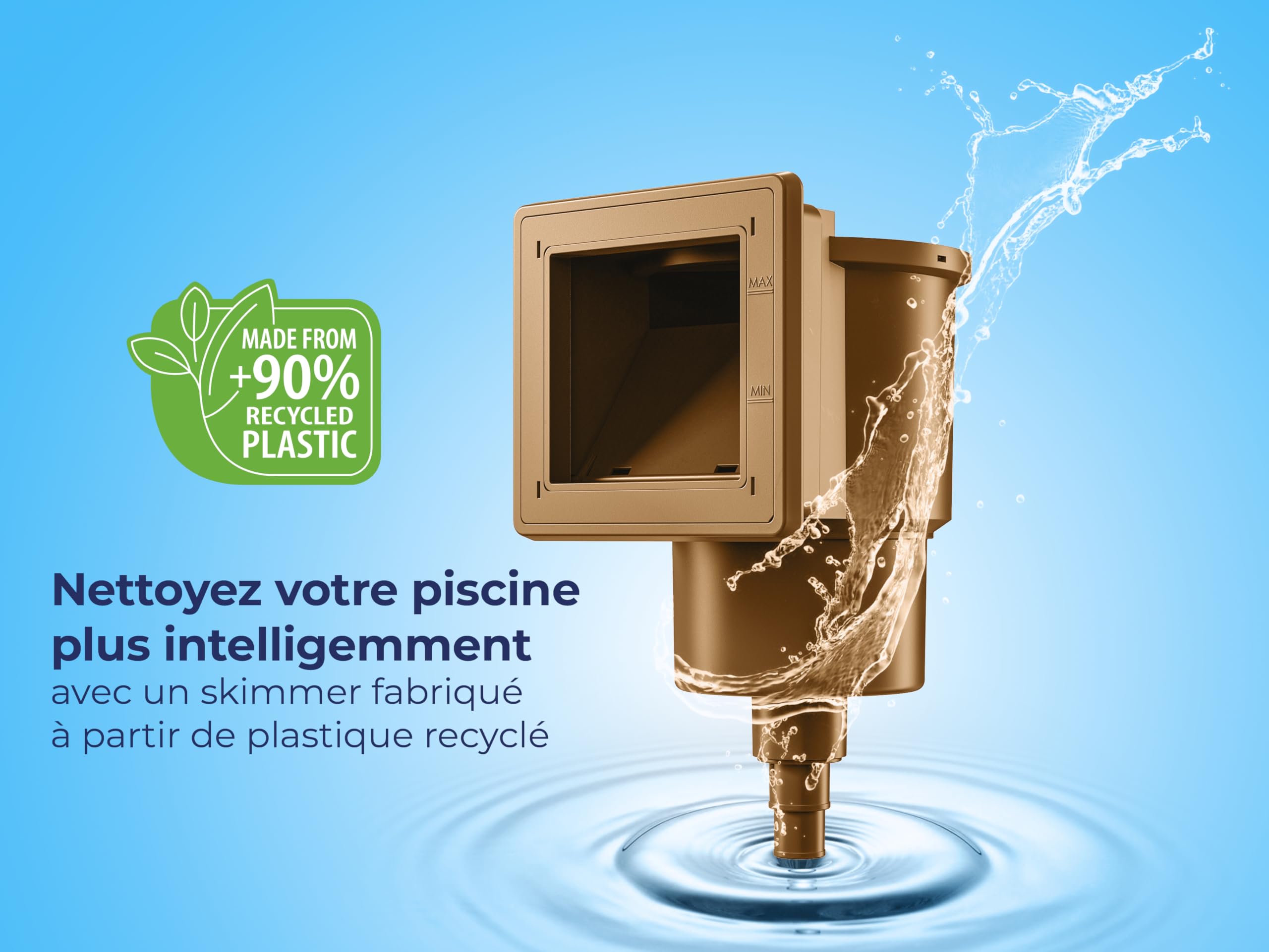 Skimmer Gre AR100 Pour Piscine - Filtration Eau Avec Buse De Retour Blanche