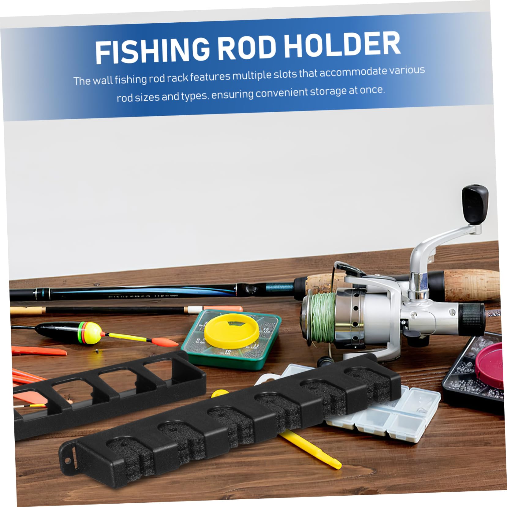 GOOHOCHY Fishing Rod Holder for Garage 1 Set Vertical Wall Mount Rack Abs Material Space-saving Stylish Organizer