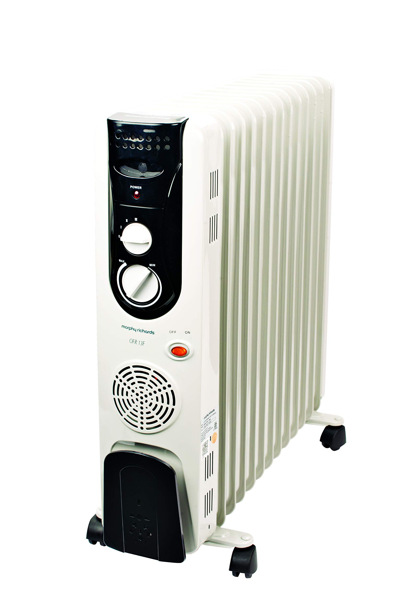 Morphy Richards OFR Room Heater, 13 Fin 2500 Watts Oil Filled Room Heater  with 400W PTC Ceramic Fan Heater, ISI Approved (OFR 13F White/Black) :  Amazon.in: Home u0026 Kitchen