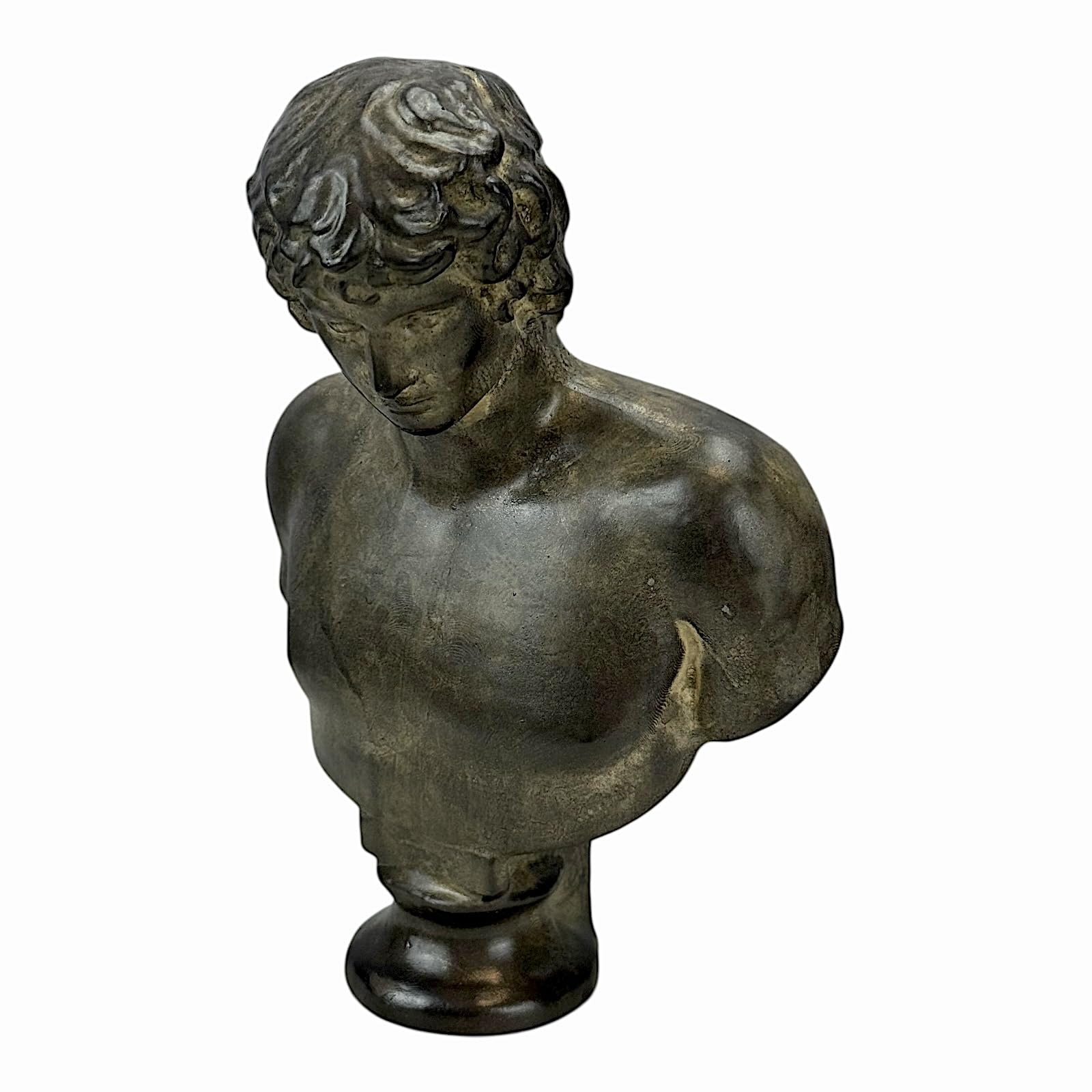 Antinous Rzeźba Popiersie - Ukochany Towarzysz cesarza Hadriana | Ręcznie wykonana grecka sztuka klasyczna | Posąg gipsowy Moldano 18 cm