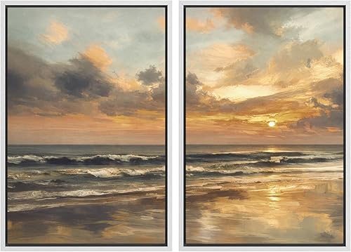 Miniatura 71 de SIGNLEADER Lienzo enmarcado para pared, juego de arte geométrico de mediados de siglo, formas de tocadiscos de música, ilustraciones abstractas,