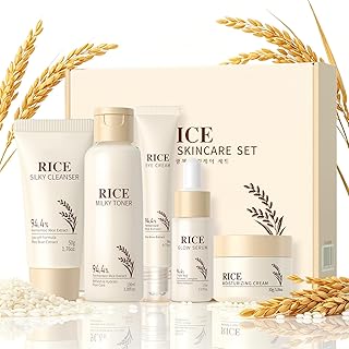 Rice Skin Care Set for Women, Korean Skincare...