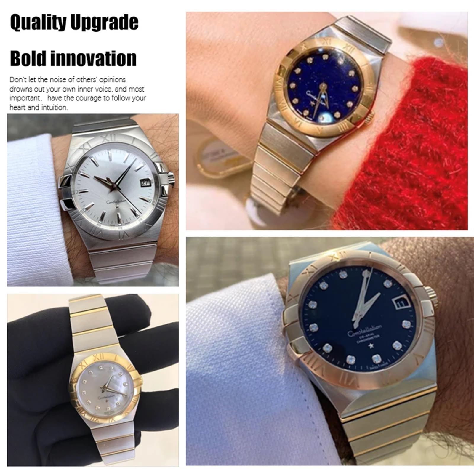 15mm 17mm 18mm 23mm 25mm cinturino in acciaio inossidabile a forma concava adatto per bracciali solidi con cinturino in argento Omega Constellation