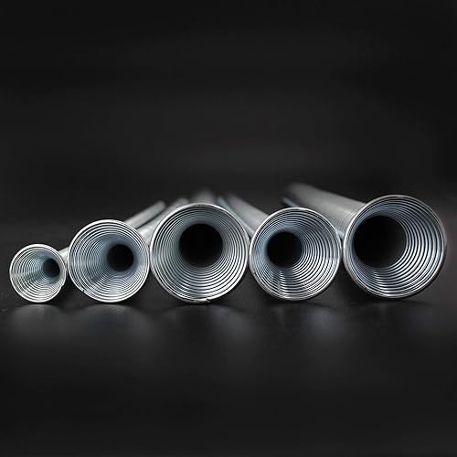 Miniatura 3 de Juego de 5 dobladores de tubos de resorte de 14 pulgadas, 38 pulgadas, 12 pulgadas, 58 pulgadas y 34 pulgadas para cobre, aluminio y acero de pared