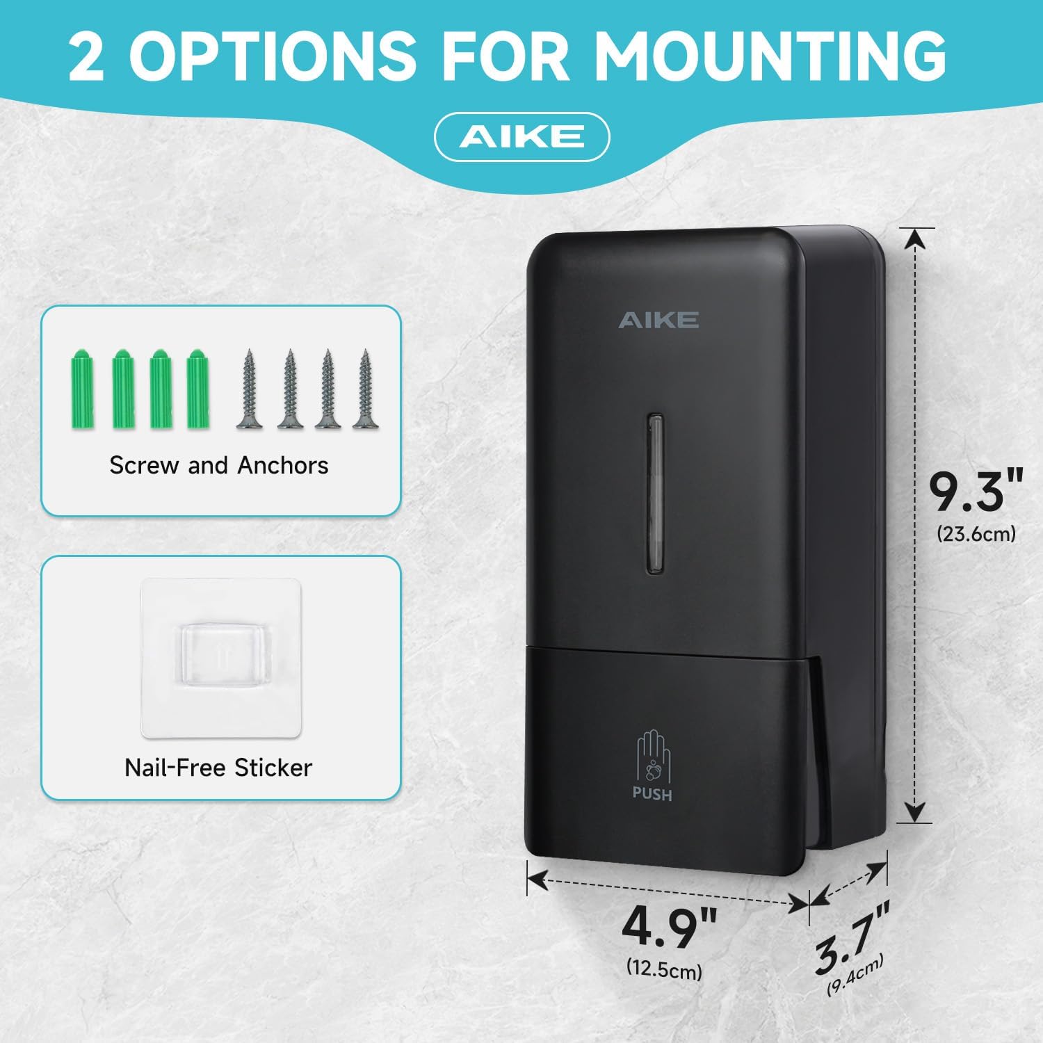 AIKE Manual Foam Soap Dispenser Detail Features