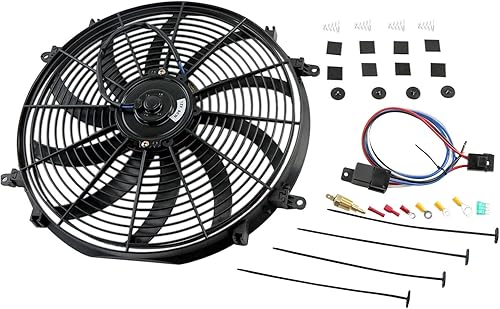 Miniatura 5 de Ventilador eléctrico de 16 pulgadas para radiador, ventilador de 16 pulgadas + kit de relé