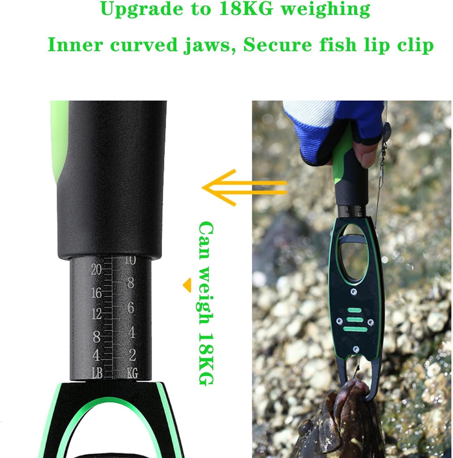 Fishing Pliers-Fish Lip Gripper Aluminum Alloy Fishing Pliers Grip Set Split Ring Cutters Line Hook Fishing Tool Kit Set - Essential Fishing Tool Kit for Men | 1 Fishing Gripper+2 Fishing Plier