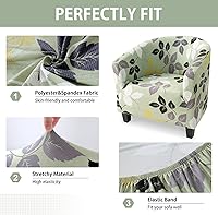 Vista 3 de HOTNIU Funda para silla de club, fundas para sillas de bañera para sillones, funda elástica para sillón, protector de silla de club, cubiertas
