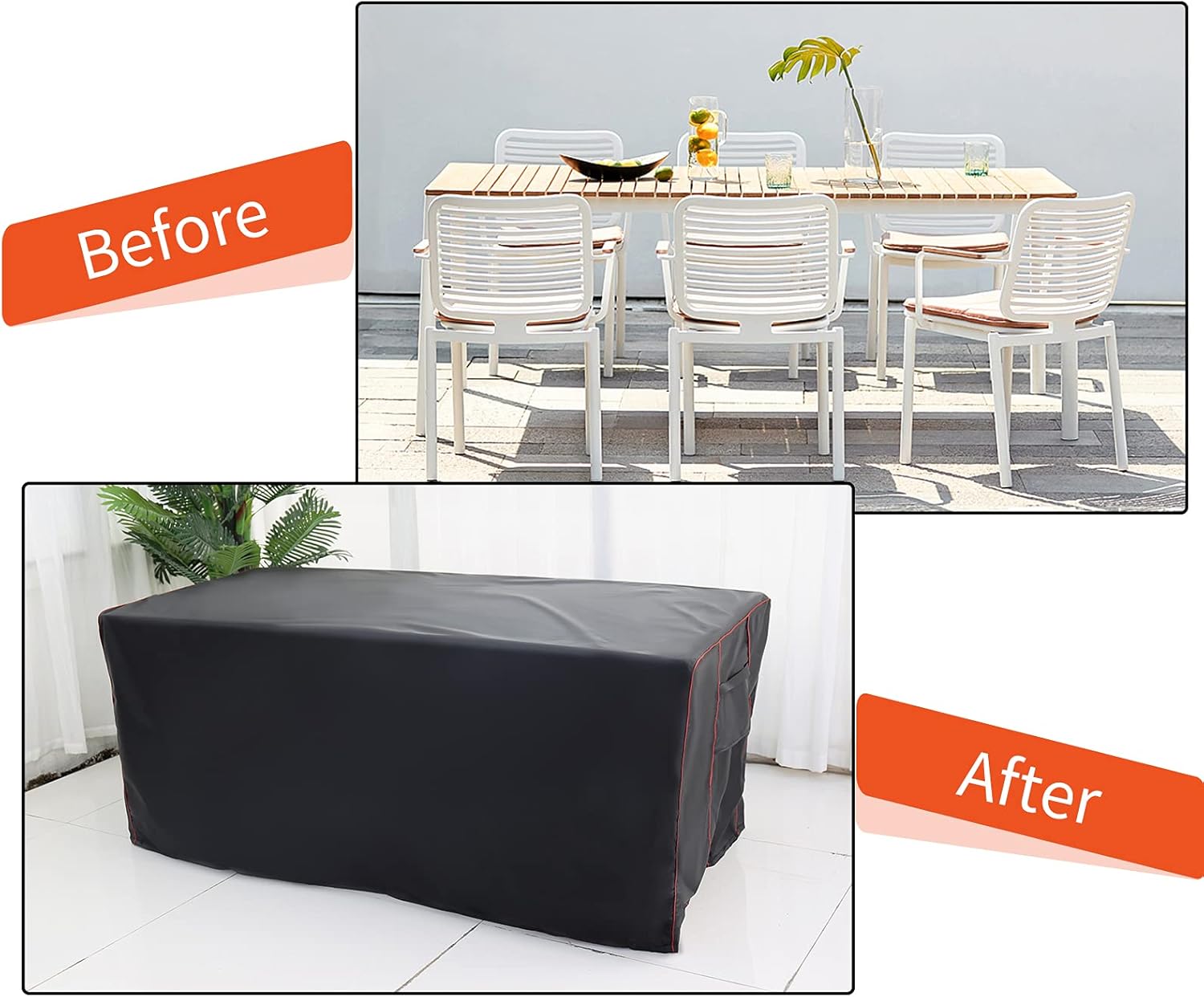 Patio Furniture Covers Waterproof, Peunitory Outdoor Table Cover Square, 600D Heavy Duty Patio Furniture Set Covers for Outdoor Table Chair, Sectional Sofa, Couch, Bench (96x96x28 inch) : Patio, Lawn & Garden