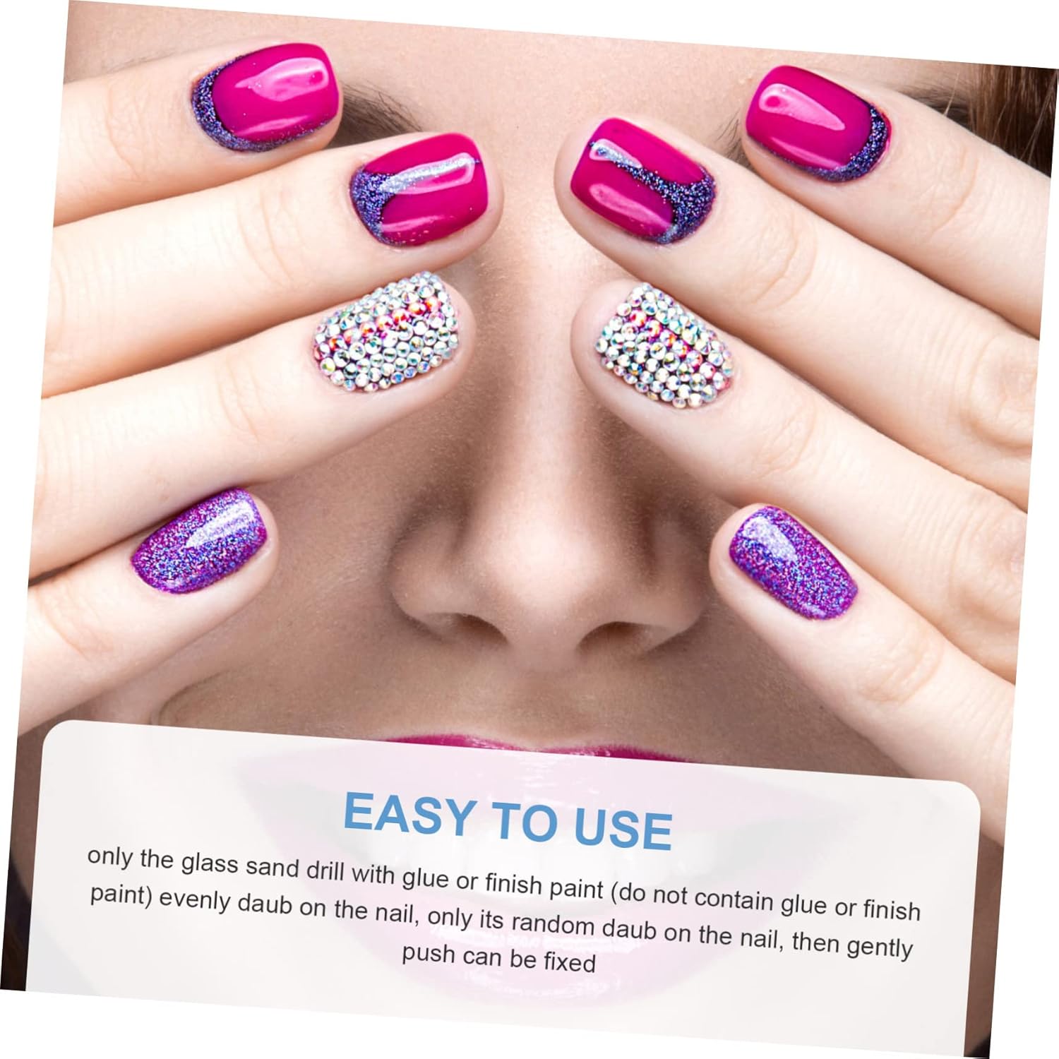 SAFIGLE 25sets Glass Nail Charms and Decors of Nail Art Accessories for Manicure Fine Craftsmanship