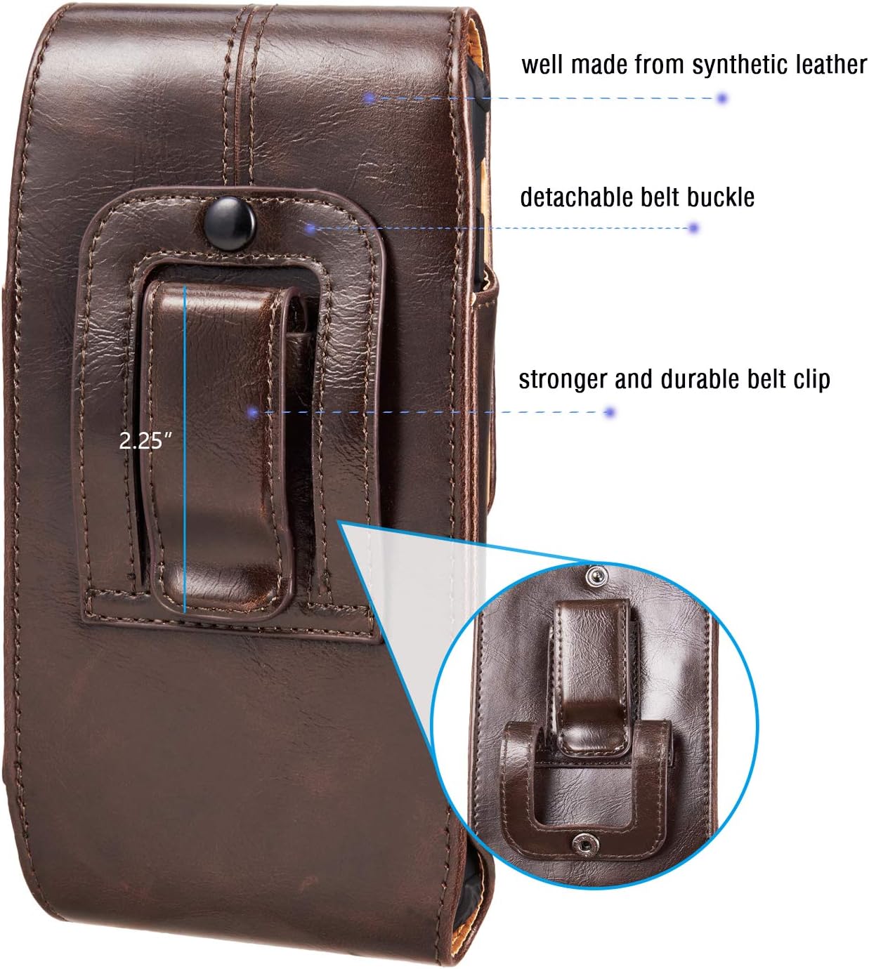 Cell Phone Holster for iPhone 14 Pro 13 Pro Max, kiwitatá Vertical PU Leather Phone Belt Clip Holder Carrying Case for iPhone 14 Plus iPhone 12 Pro Max Galaxy S22 Ultra Ultra S21 Galaxy Note 9 8