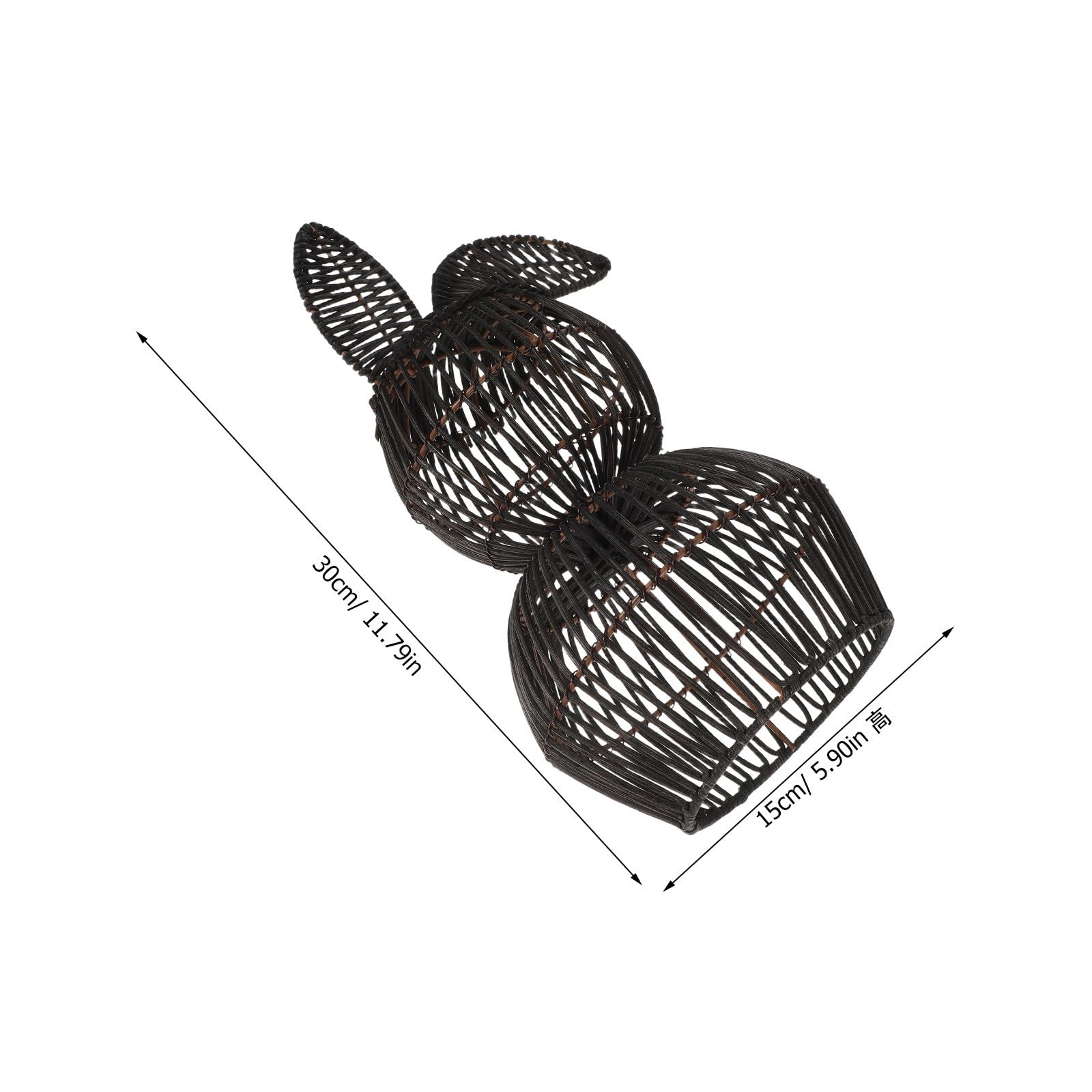 Ciieeo Decorazione Pasquale Coniglio in Rattan Intrecciato 30cm Leggero e Facile da Decorare la Casa in Primavera e Soggiorno