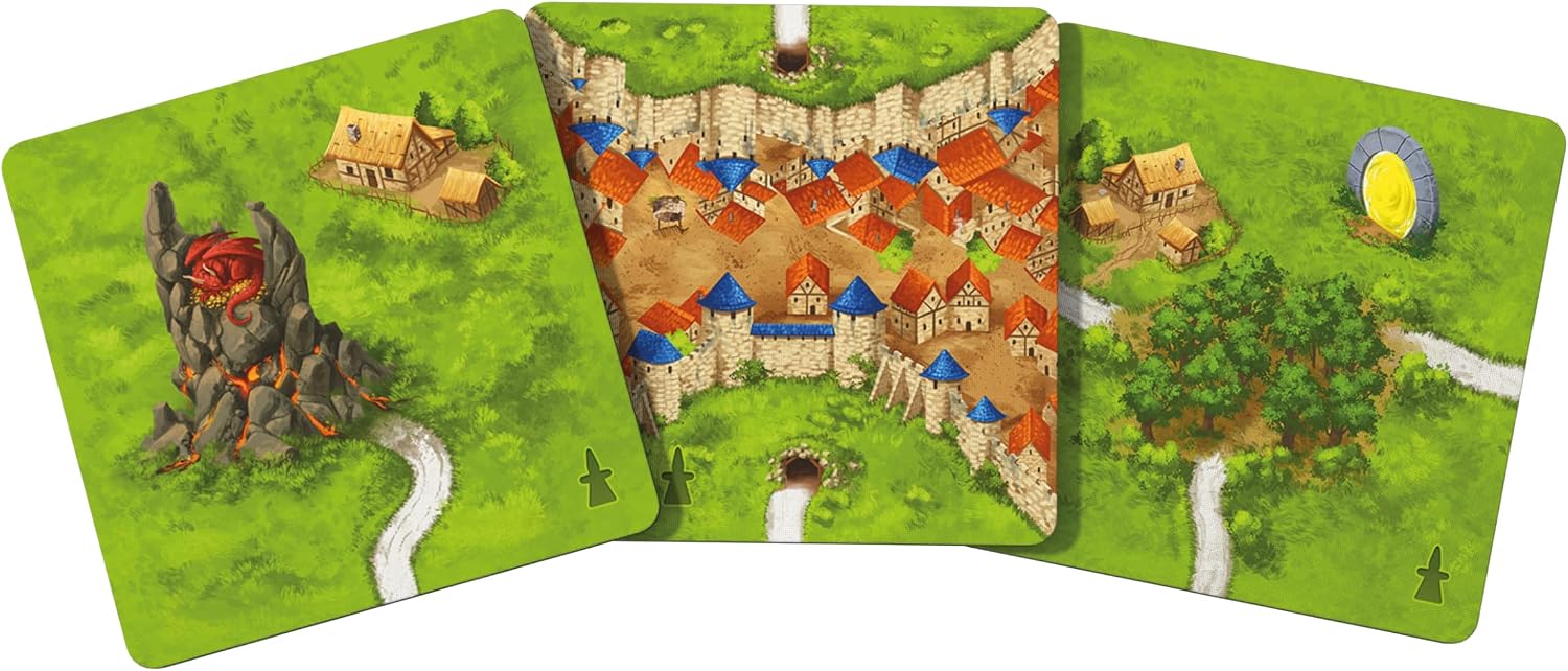 Hans im Glück Carcassonne - Dragon & Fee (2025 edition), 3rd expansion, family game, 2-6 players, 7+ years, 45 minutes, German