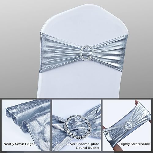 Vista 42 de Babenest Bandas de elastano para silla, 30 unidades, bandas elásticas de alta calidad con hebilla deslizante, lazos elásticos universales