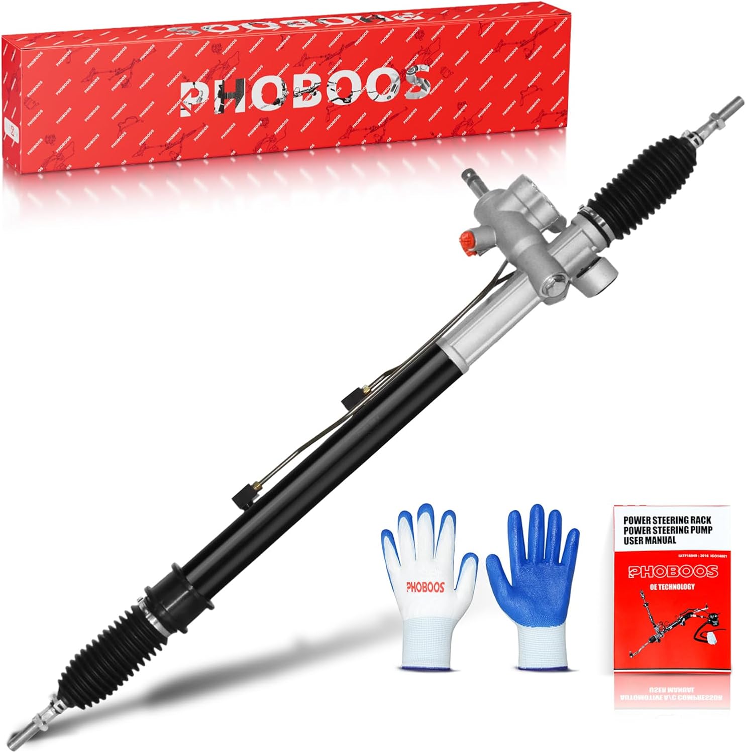 PHOBOOS Hydraulic Power Steering Rack and Pinion for Honda/Acura
