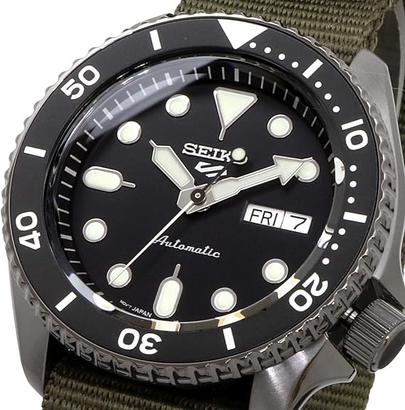 Seiko 5 Sports SRPD91 Men's Wristwatch, Automatic Mechanical and Distribution Limited Model, Military Green