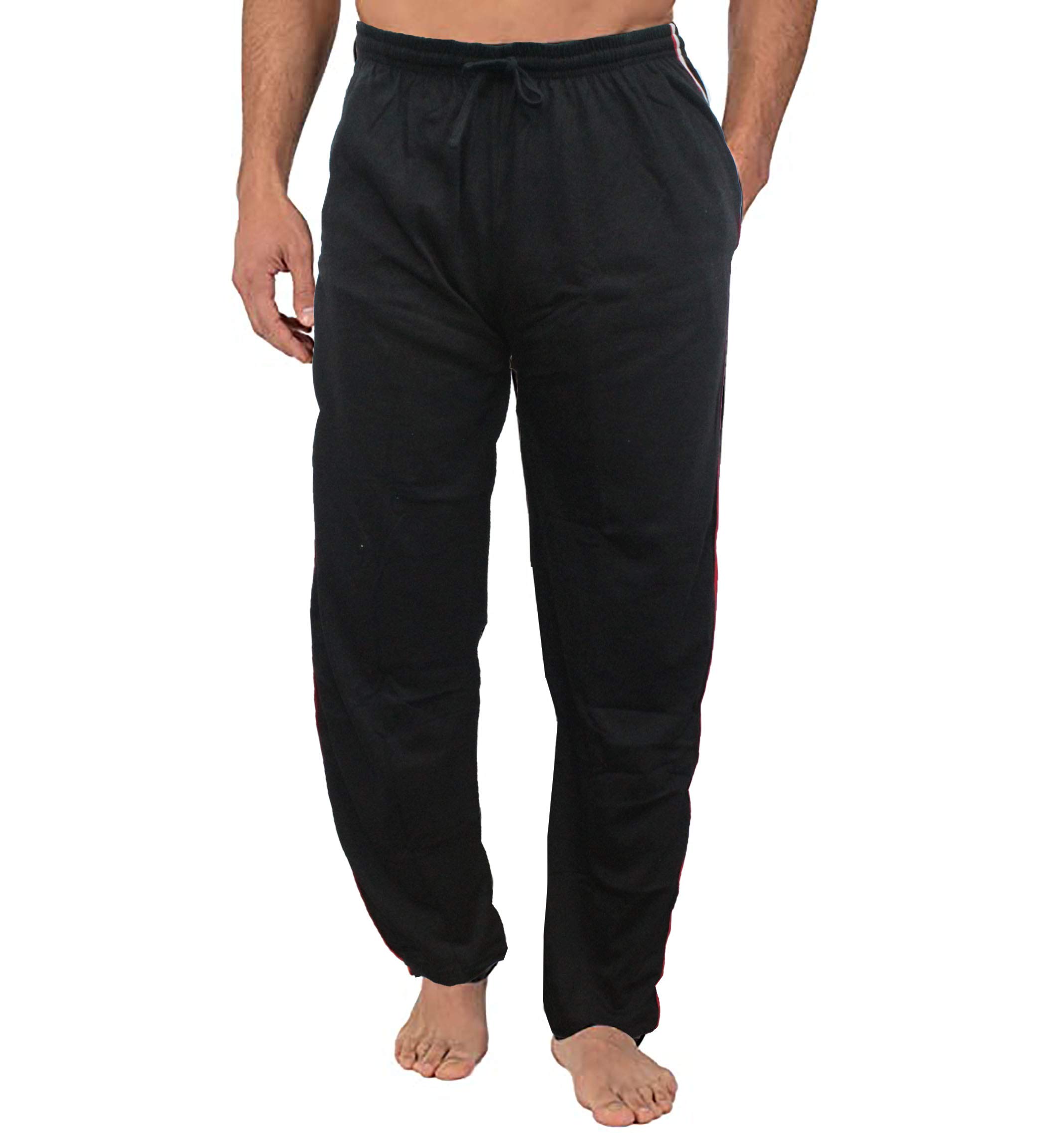 Yuni-GoBlack Regular Fit Cotton Sleep Pants Pajamas/Bottoms/Lower for Mens
