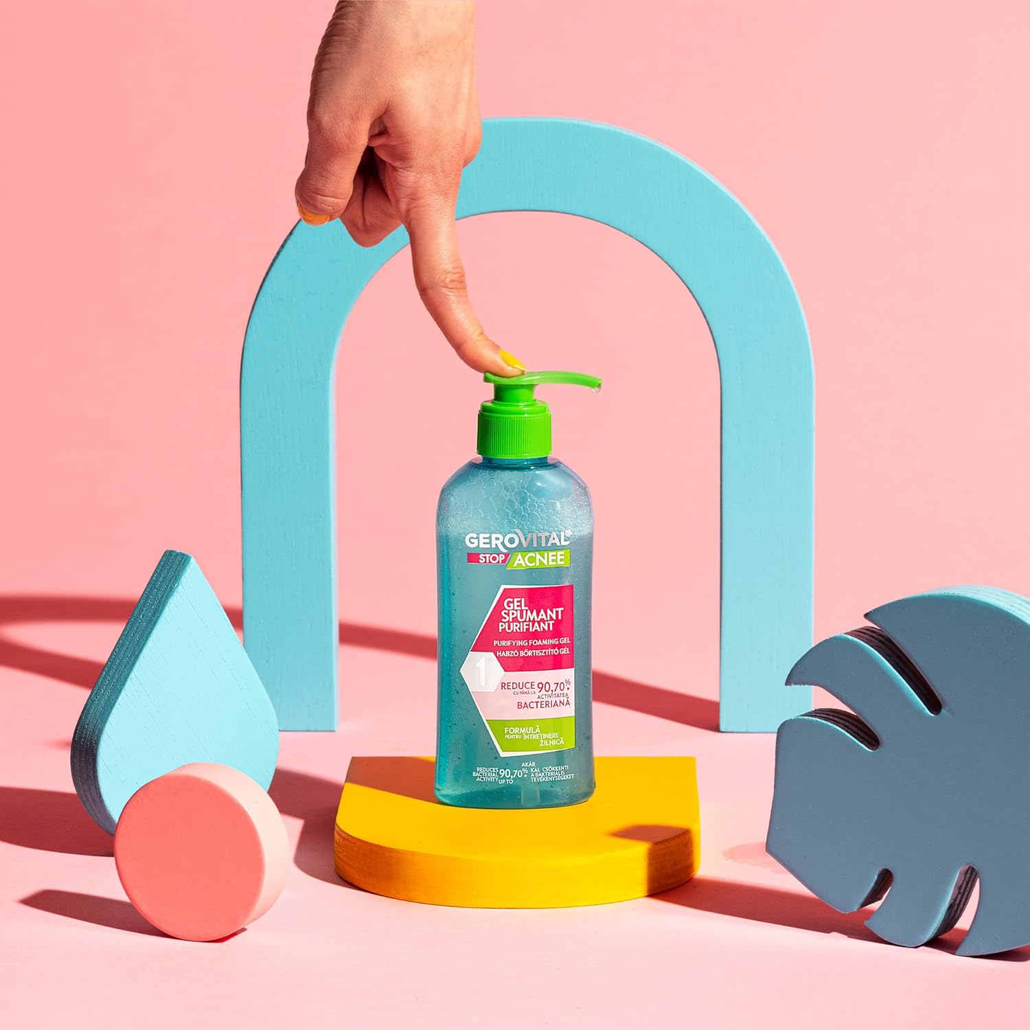 Gerovital STOP ACNE Purifying Foaming Gel – Deep Cleansing Face Wash for Oily and Blemish-Prone Skin, 150ml