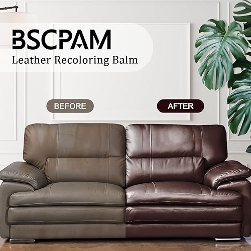 Miniatura 2 de Bálsamo de recoloración de cuero, kit de reparación de cuero para muebles y vinilo, tinte de cuero, restauración y renovación para sofás, asientos