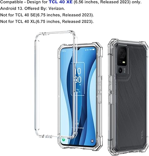 Miniatura 10 de Ailiber Funda para TCL 40 X, TCL 40XE funda de teléfono de 6.56 pulgadas con protector de pantalla, protección de estructura de doble capa,