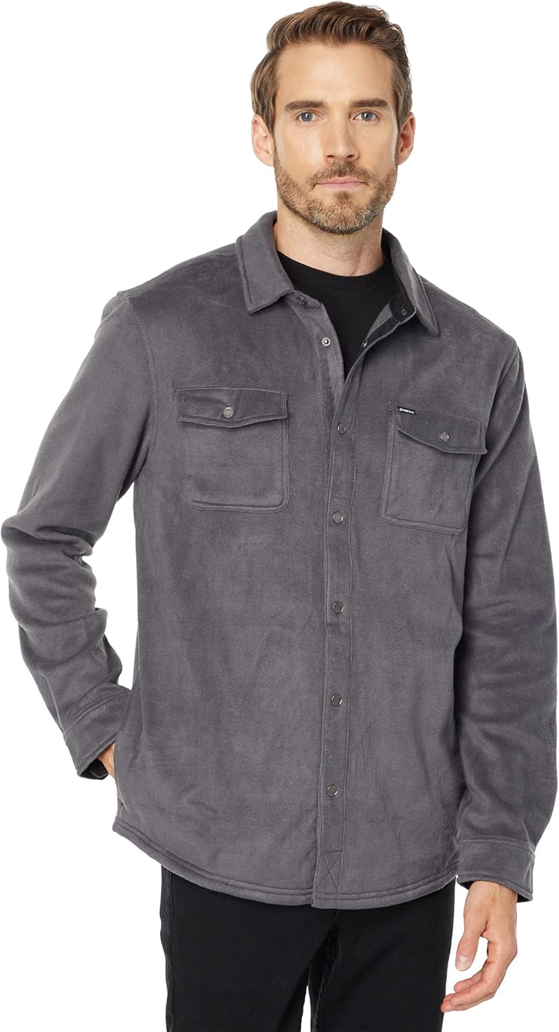 O'NEILL Men's Glacier Superfleece Overshirt - Fleece Shirt with Front Pockets - Comfortable and Soft