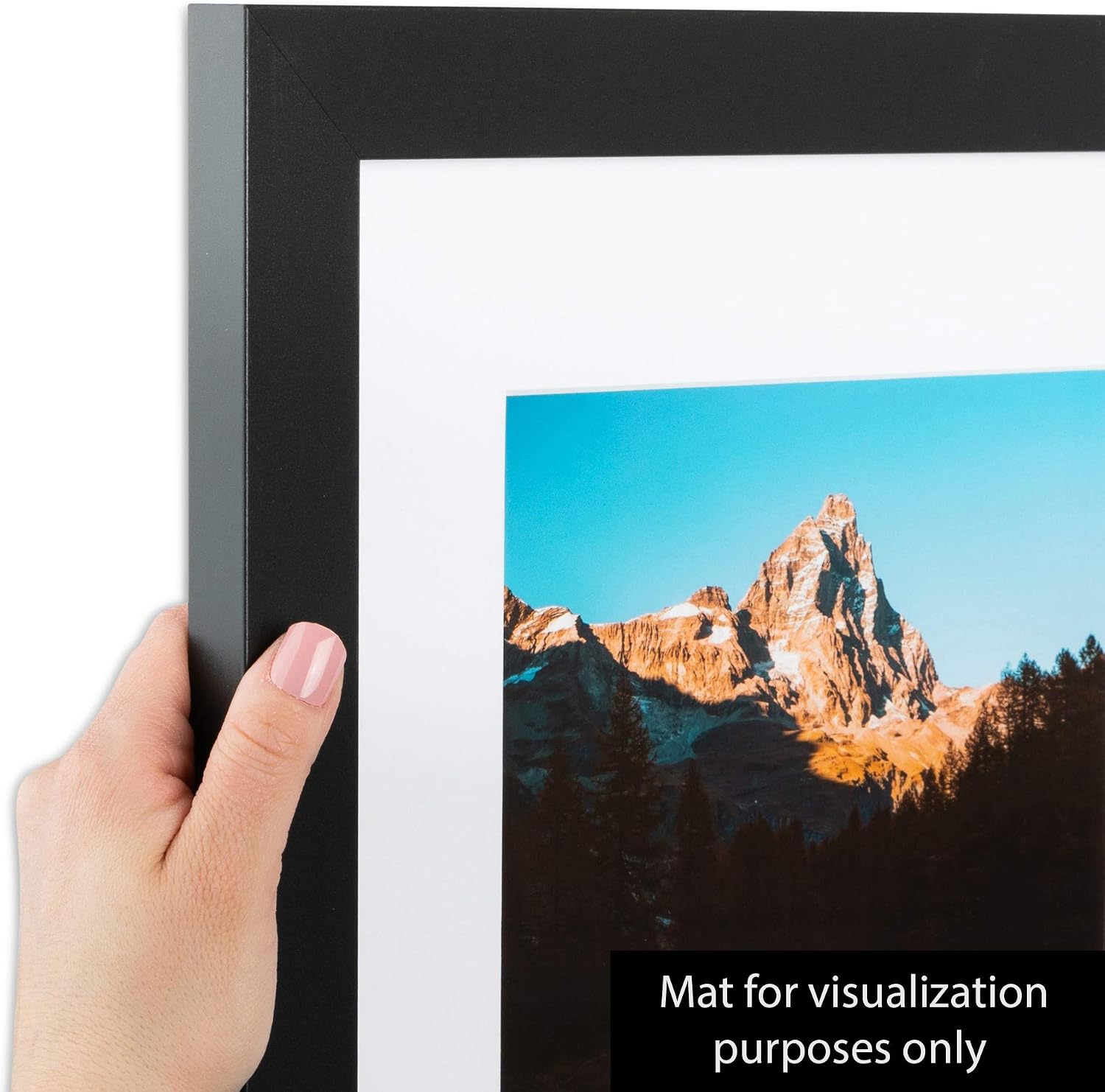 ArtToFrames 28x38 Inch Black Picture Frame, This 1.25 Inch Custom MDF Poster Frame is Black, Great for Your Art or Photos - Comes with 060 Plexi Glass