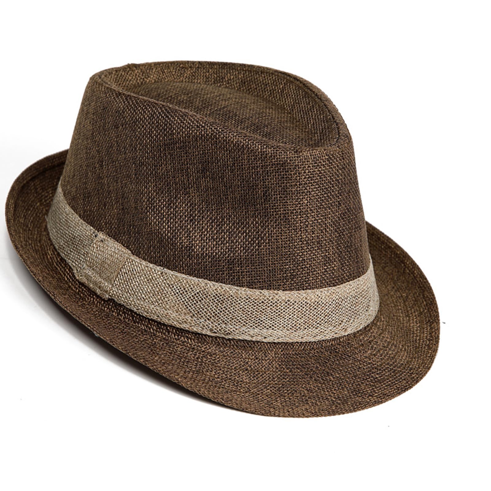 NVOQILIN Stylish Panama Hat Sun Foldable Design Beach Festival Hat Men ' s Essential Foldable Straw Breathable Rollable Straw for Men