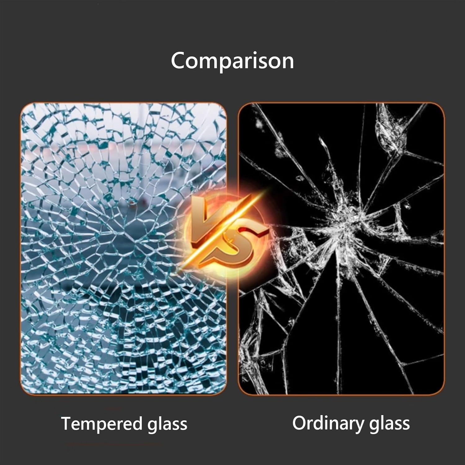 Thick Glass Surface, Round Tempered Glass Table Top, with Rounded Edge, for Furniture Protection,OfficeTable. 40CM(16IN), 60CM (23.6IN)(60CM (23.6IN))