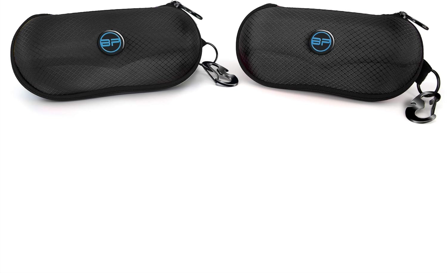 Vista 9 de BLUPOND Funda de gafas de sol semiduro de EVA con gancho de metal para colgar, clip de cinturón para almacenamiento de gafas de sol