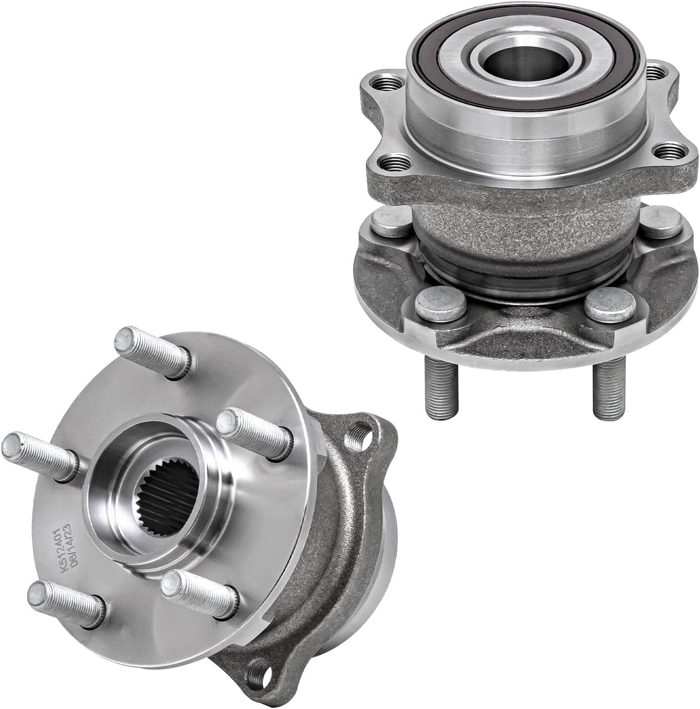 Detroit Axle - 4pc Wheel Bearing and Hub Assembly for 2009-2013 Forester, 2008-2013 Impreza, 2013 WRX, 4 Wheel Bearing Hubs Assembly Set Front & Rear Replacement 512401 513303