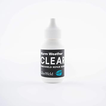 Glas Weld 30 ml Warm Weather Windshield Rock Chip Repair Resin, Professional Windshield Repair Thicker Resin Liquid (Gray)