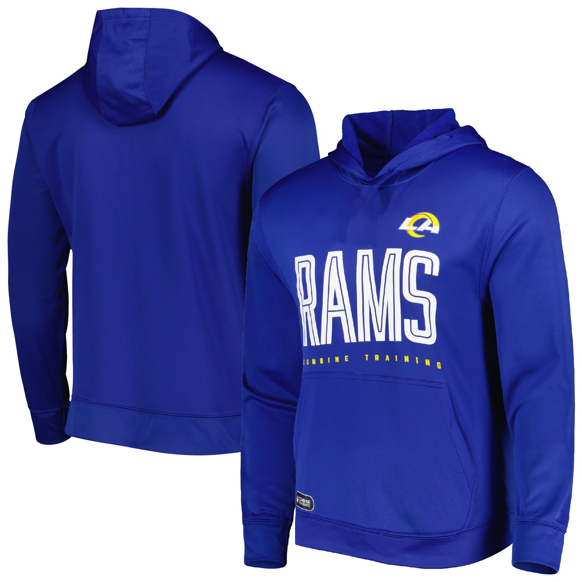 Outerstuff NFL Youth 8-20 Huddle Up Team Color Performance Primary Logo Pullover Hoodie, Los Angeles Rams, 10-12 — image 1