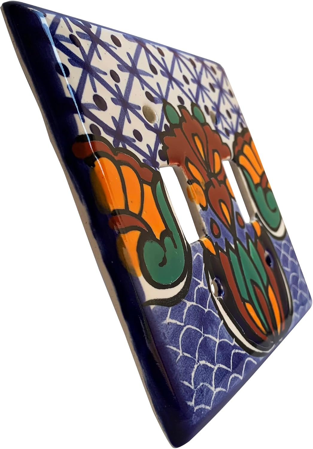 Double Toggle Turtle Talavera Ceramic Switch Plate