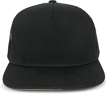 ililily Extra Large Solid Cotton Mesh Back Baseball Cap XL Big Trucker Hat