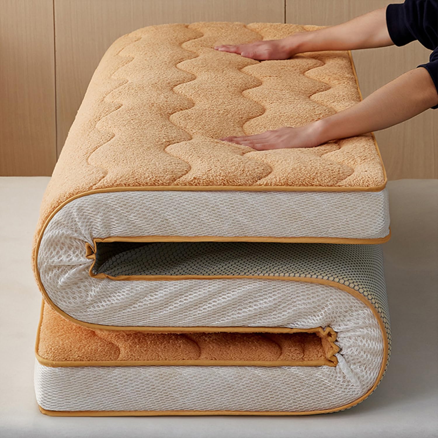 ZLZNX Futon materasso confortevole pieghevole Guest Easy morbido sostituzione Pad fondo antiscivolo,2,180x200cmx 5cm