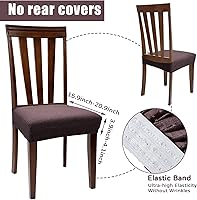 Vista 3 de Irenare 4 fundas de asiento para silla, fundas para sillas de comedor, fundas elásticas suaves y elásticas, fundas protectoras de silla extraíbles