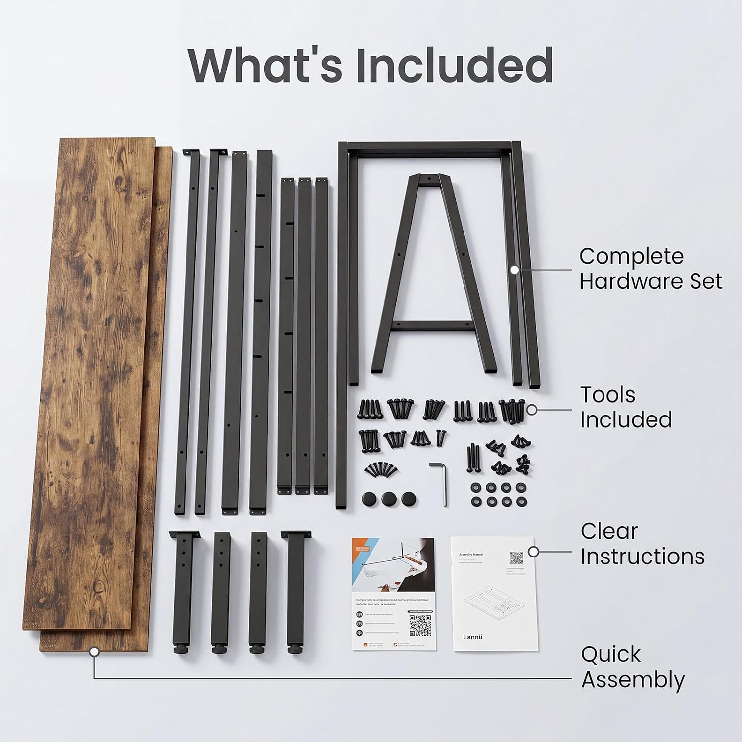 What's Included in the Garvee Bed Frame package
