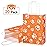 Blulu 20 Pcs Puppy Dog Paw Gift Bags with Paper Twist Handles, Dog Gift Paper Paw Treat Goodie Bags for PET Treat Party Favor, 6.3 x 3.1 x 8.6 Inch(Orange Backing)