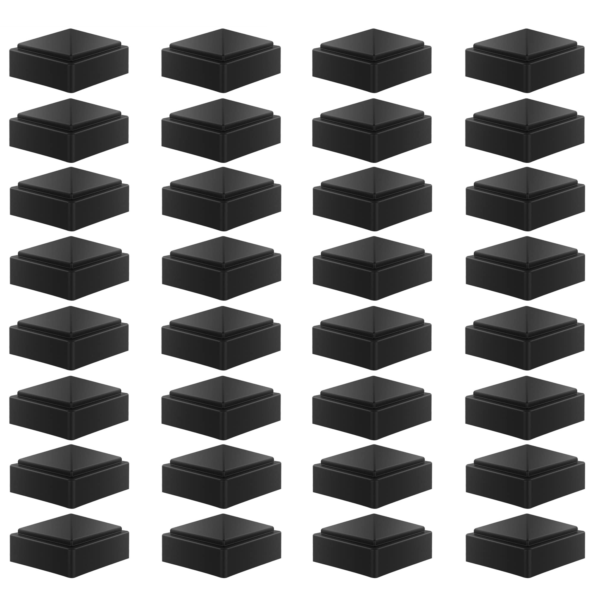 Buy 2x2 Fence Post Black Plastic Caps for Metal, Plastic,Vinyl or Wood