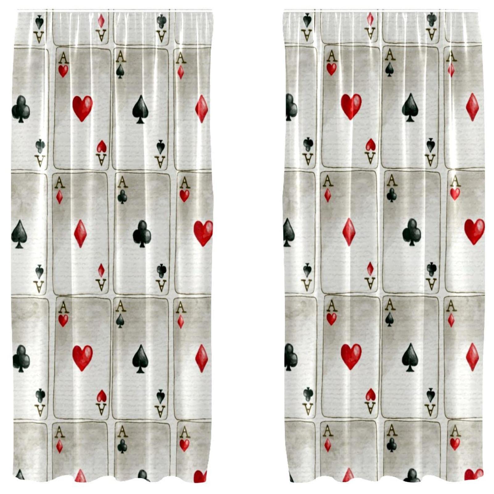 Cortinas opacas Playing Cards para evitar la luz en el dormitorio 1